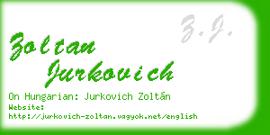 zoltan jurkovich business card